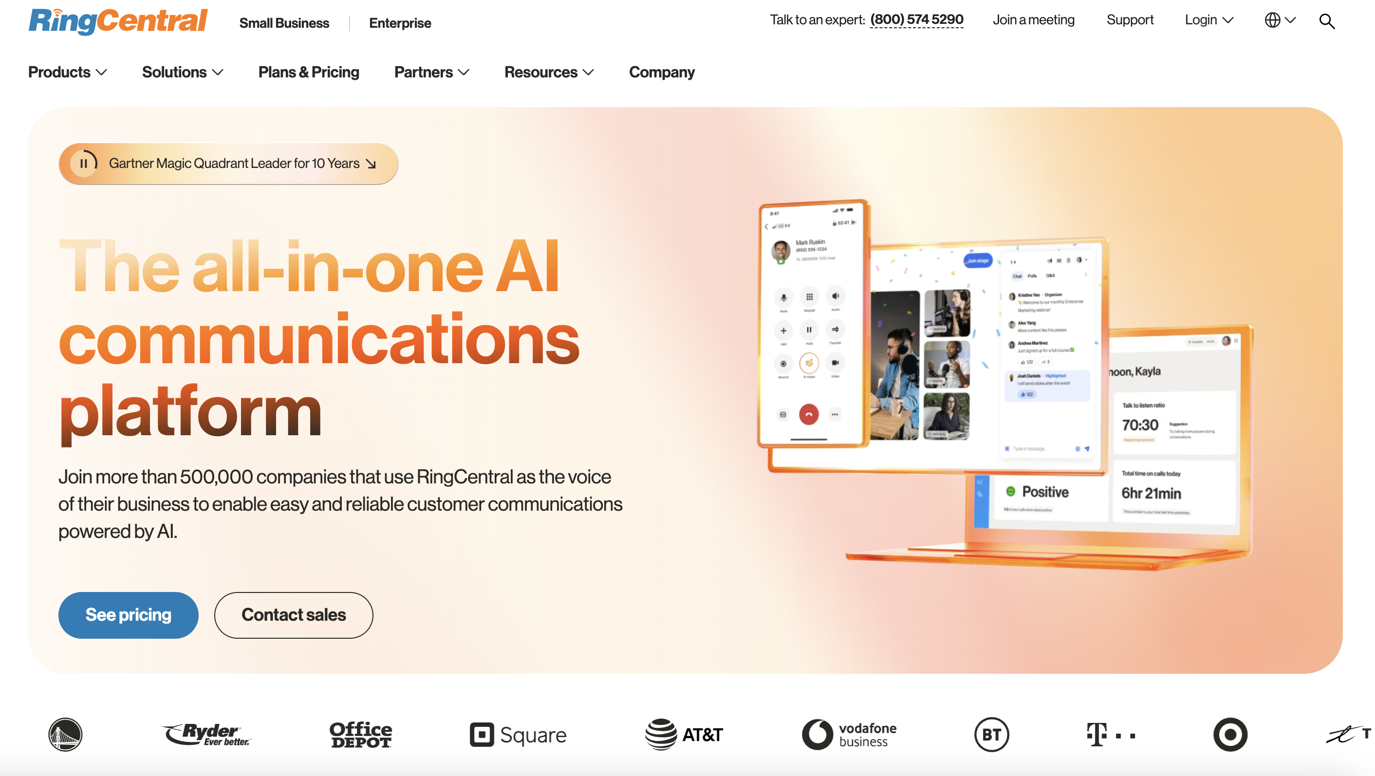 RingCentral cloud business phone system review