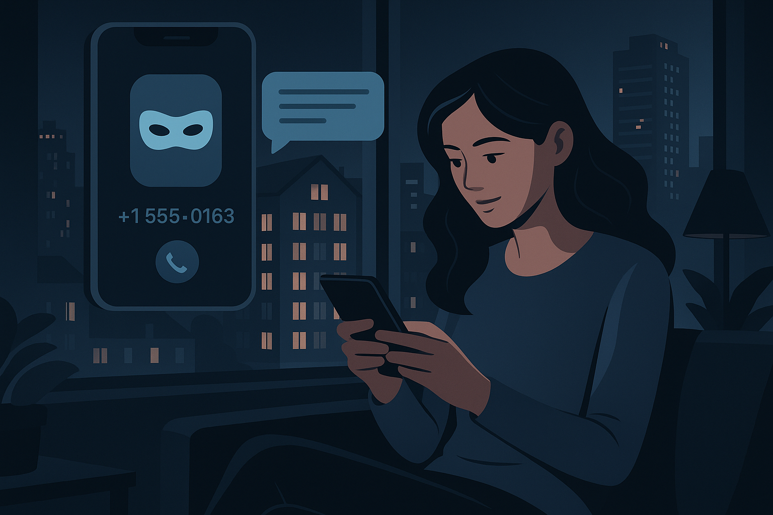 Apartment hunter using masked phone number